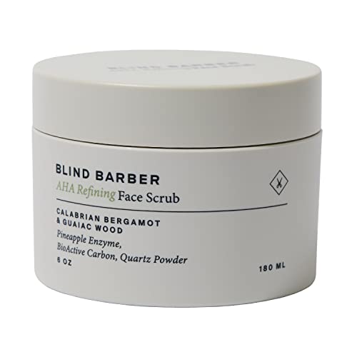 Blind Barber 5809 Aha Exfoliating Face Scrub - Daily Exfoliating Face Wash For Men - Scrub Away Dirt & Excess Oil, Clear Clogged Pores & Smooth Skin Texture - Facial Scrub With Quartz Powder cover