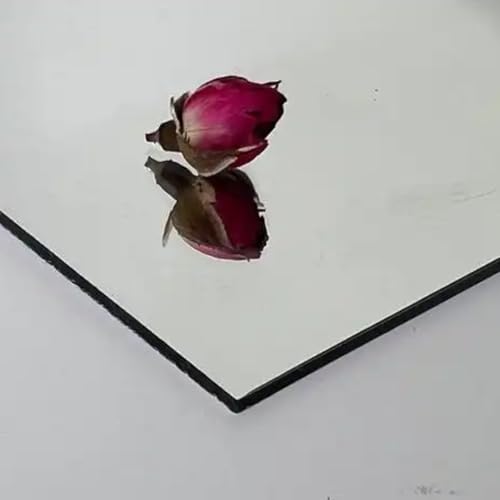 Image of 5 Pack 12 x12 Inch Acrylic Mirror Sheet, 1 /8 Inch Thick Opaque Glossy Mirror, Plexiglass Mirror Sheets with Protective Film, Rigid Mirror Acrylic Sheets for Sawing, DIY, Laser Cutting and Engraving