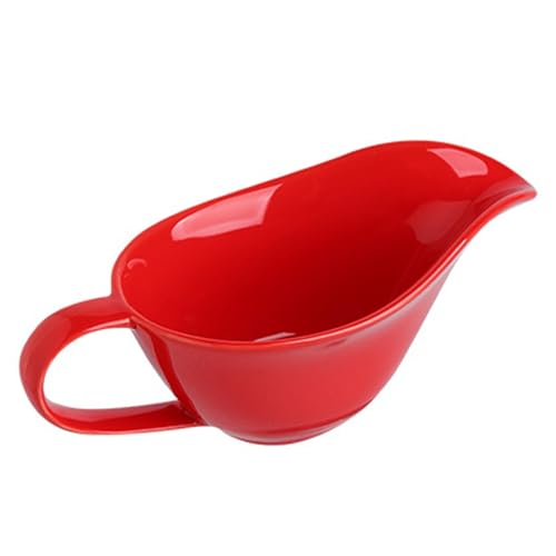 Salsiera 200ml Versatore per sugo in ceramica con beccuccio e manico Tazza per salse per il ristorante di casa Hotel Rosso|.Ciotola
