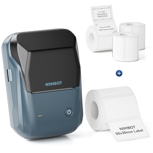 Image of NIIMBOT B1 Label Maker with 4 50x30mm Roll Labels for for Small Business,Office,Home,School
