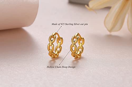 ITESSY Orecchini a cerchio donna, argento Sterling...