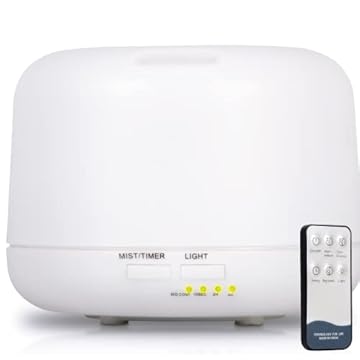 Umidificador de ar Difusor De Ambientes Aromatizador Ultrassonico 500ml com Controle Remoto
