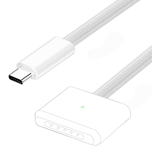 140W Câble USB-C vers Mag safe 3, Magnétique Compatible avec Mac Book Air 13 et 15 Pouces (2023-2025) Mac Book Pro 14-16 inch (2021-2025) Câble de Recharge...