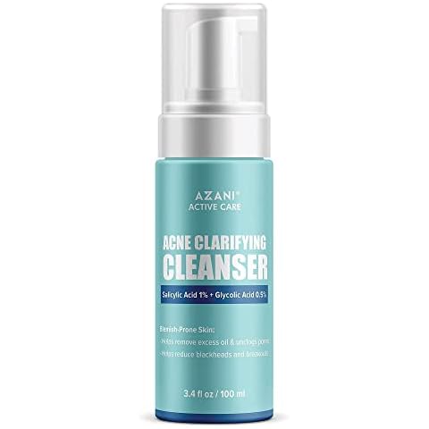 Azani Salicylic Acid Face Wash | Acne Clarifying Cleanser with Salicylic Acid & Glycolic Acid for Acne Prone & Oily Skin - Women & Men, 200 ml Cover