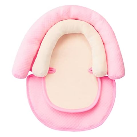 AIPINQI Baby Head Support for Car seats, 2-in-1 Infant CarSeat headrest Insert cushion Soft Head Support Pillow Cushion for Strollers Swings, Pink Cover
