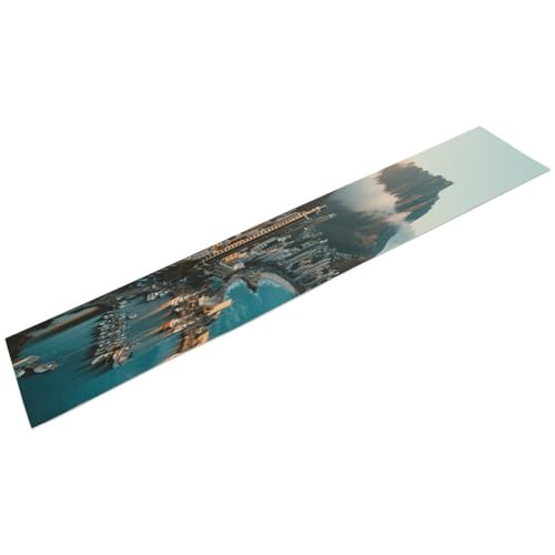 Cape Town City View Table Runner,Exquisite Desktop Decoration,Sturdy Linen Table Runner, Decorative Table Runner for Kitchen Coffee Wedding Party Holiday 13.4 X 72.4 Inches