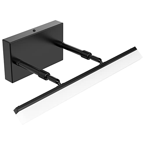 Image of Aipsun 15.7 inch LED Vanity Lights Adjustable Bathroom Wall Light Fixtures Bathroom Lighting Fixture Over Mirror Black Modern Vanity Lighting 5500K