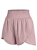 Picture of AUTOMET Womens Athletic Shorts High Waisted Running Pants Gym Workout Casual Sport Clothes with Pockets 2026 Pink