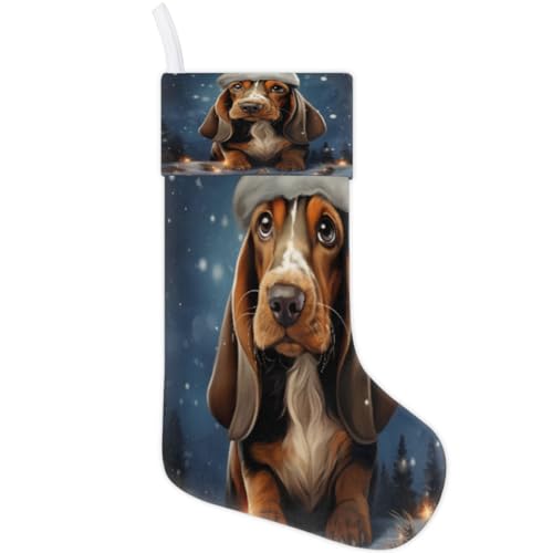 cfpolar Medias de Navidad personalizadas, medias de Navidad personalizadas, regalo personalizado, decoraciones de Navidad, adornos para vacaciones, familia, decoración de temporada, lindo perro con