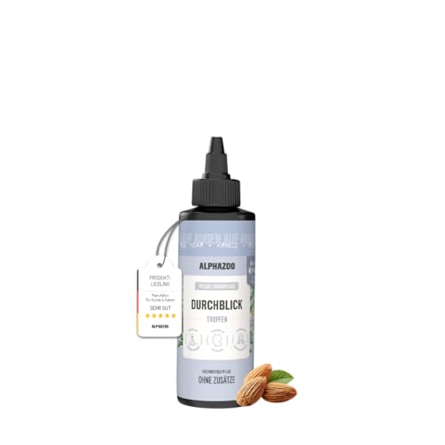 alphazoo Durchblick Augenpflege für Katzen 100ml – mit Mandelöl, Aloe Vera & Kamille. Sanfte, alkoholfreie Pflege zur Reinigung empfindlicher Augenpartien. Unterstützt Hygiene & Wohlbefinden