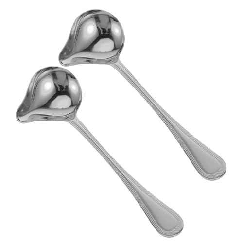 IMIKEYA 2piezas Desnatadoras De Acero Inoxidable Para Salsa o Jugos Utensilios De Cocina Para Uso Doméstico o Restaurantes Cucharas Coladoras Para Ollas Calientes