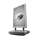 Format: 594 x 841 mm (DIN A1) Kundenstopper A1 windfest wetterfest schwer mit Wassertank Plakatständer Kundenstopper A1 beidseitig mit Schutzfolien