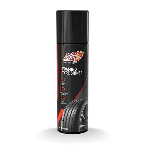 Image of Foaming Tyre Shiner | 250ml (265g) | Cleans Dirt Instantly & Restores Showroom-Like Wet Black Finish | Prevents Fading & Cracking | Easy Spray Application.