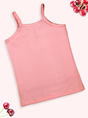Image of KiddoPanti Girls 100% Cotton Printed Camisoles Tank Top Slips Pack of 3