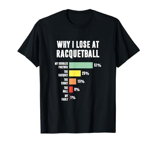 Why I Lose At Racquetball, Funny Racquetball Player T-Shirt