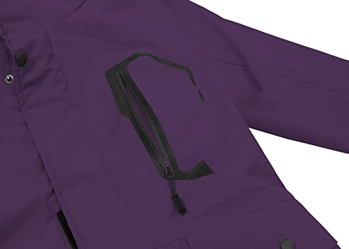 Image of Women's Waterproof Ski Jacket Mountain Rain Winter Coat Windproof Skin Hooded Jacket