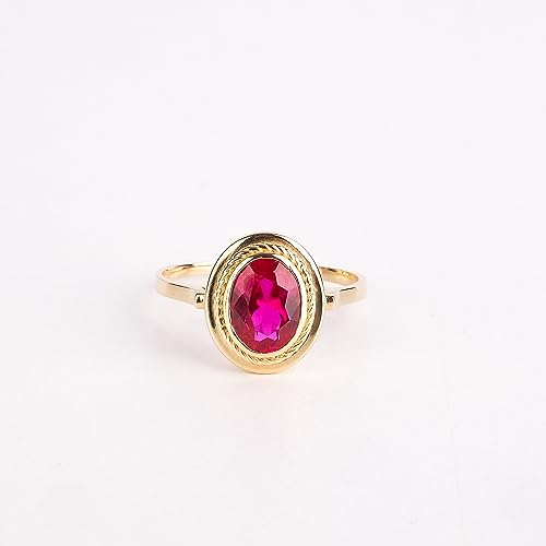 Maysa Jewelry 14K Solid Gold Ruby Ring For Ladies thumb #3