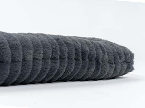 TrendPet Harmony 4cm gefütterte Hundedecke, Katzendecke, Liegedecke für Hunde und Katzen (Anthrazit, 50x35cm)