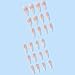 MISUD Press on Nails - Long Stiletto Glue on Nails with Nude Ombre, Acrylic Natural Design 24 pcs