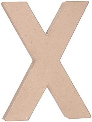 Darice 2861-X Paper Mache Letter 12Inx1.5In, Natural