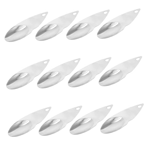 PHENOFICE 12pezzi Cucchiai Intagliati in Acciaio Resistente Per Kiwi Utensili Da Frutta Leggeri e Portatili Pelapatate e Scavatori Facili Da Usare Per Frutta Naturale
