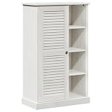 GHVBNMF VIGO - Armadietto da bagno in legno di pino massiccio, bianco, 68 x