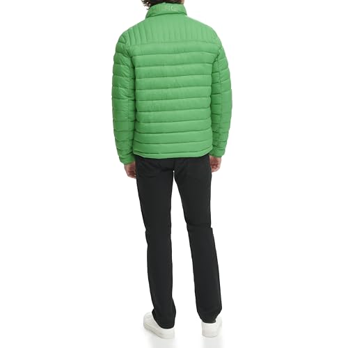 Image of Tommy Hilfiger Mens Embroidered Logo Puffer Jacket