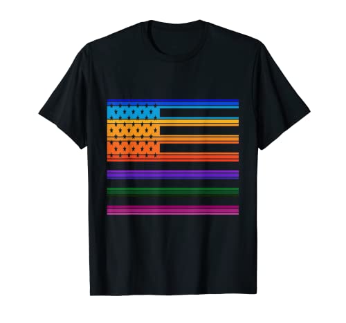 Cool Retro Vapor Wave USA Bandera Patriótica Diseños Presente Camiseta