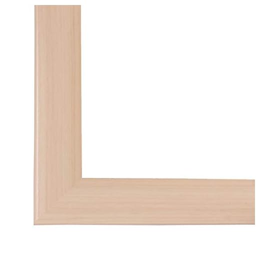 PN35 Bildram, fotoram 12 x 34 cm (4,7 x 13,4 tum) med normalt plastglas och mdf bakbräda, 35 mm MDF-gjutning med täckt dekorativ folie 4.7x13.4 inch (12 x 34 cm) Lönn