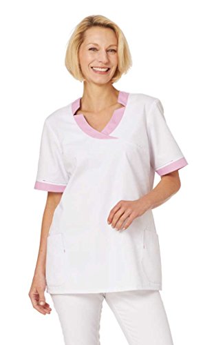 Leiber Damen-Schlupfjacke 1/2 Arm, weiß/lavendel, 3XL