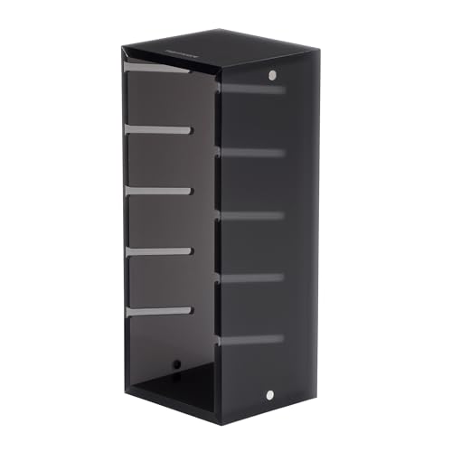 Normcore Soporte de cesta de filtro de espresso de 54 mm, capacidad para 5 cestas de filtro de espresso, soporte acrílico para cestas de portafiltro de 54 mm, negro esmerilado