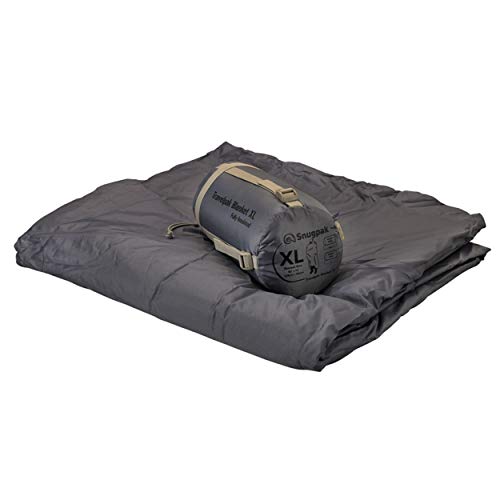 Snugpak Travelpak Oversized Blanket with Compression Stuff Sack, Lightweight, Pebble Gray, One Size, Oversized (98860)