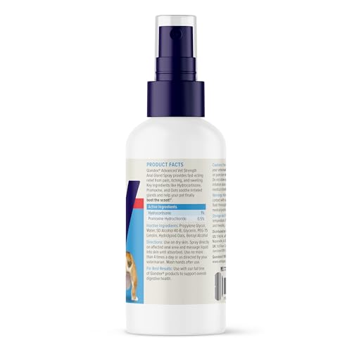 Vetnique Glandex Anal Gland Medicated Spray for Dogs & Cats (4oz) and Glandex Anal Gland Hygienic Pet Wipes 75 Ct Bundle, Dog Deodorizing Spray & Anti-Itch Spray, Cleaning Wipes with Fresh Scent - Thumbnail 5