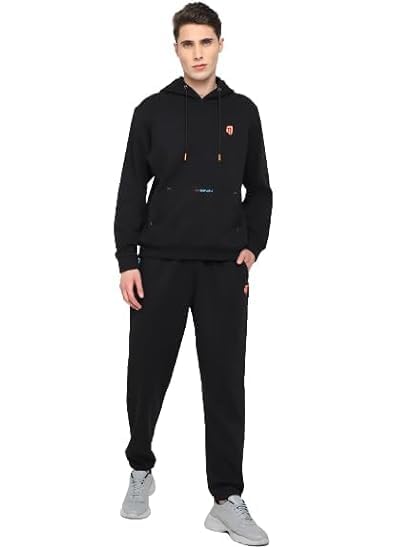 M7 Empire Mens Hoodie And Jogger Set Sweatshirt Tracksuit Set Regular wear  Combo pack for Men (XXL, black, 2)