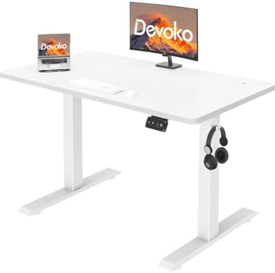Devoko Biurko stojące z elektryczną regulacją wysokości, biurko stojące do domowego ...