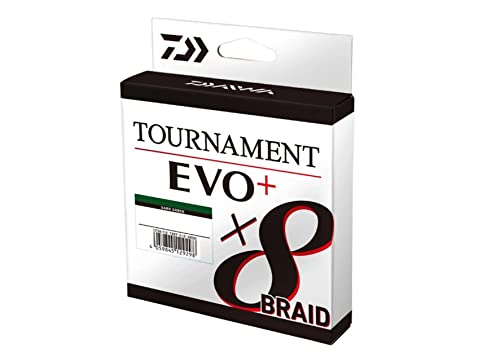 Daiwa Tournament X8 Braid EVO+ 0.18mm, 15.8kg/34.7lbs, 135m Dark Green, Braided Fishing Line, 12760-018, 0,18 - Image 2