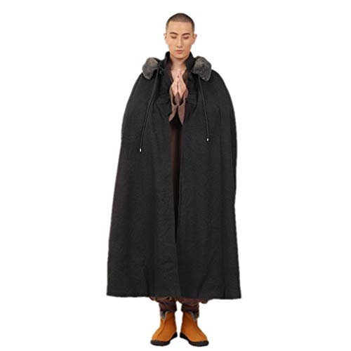 ZanYing Meditation Buddhist Thickened Hooded Cloak Monk Outfit