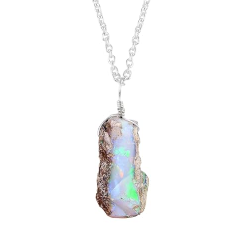 Gemkora Ethiopian Opal Pendant Necklace