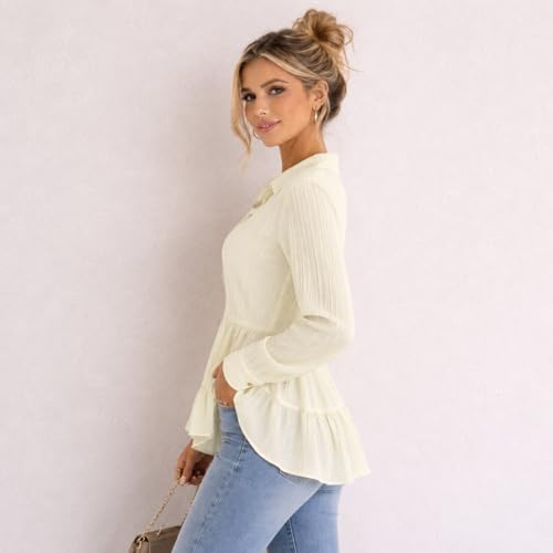Image of TOPLOT Tops for Woman | Kurti Stylish with Shirt Design | Comfortable Western Top | Versatile Perfect for Casual & Everyday Fashion | Kurti for Woman | Korean Style (5247)