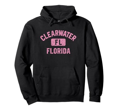 Clearwater FL Gym Style Pink Print Hoodie