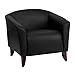 Delacora 111-1-BK-GG 33.5 Inch Wide Leather Accent Chair