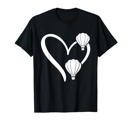 Globo de aire caliente Globo de aire caliente Corazón Camiseta