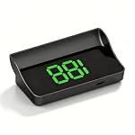 Smart in Car Hud Co Pilot, Smart Hud Display Car Windshield, 10HZ Refresh UBS Powered Auto Brightness Large Mph Digits (Green-1pc)