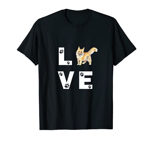 MAINE COON Gato Love Regalo Camiseta