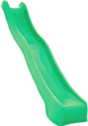 Gartenpirat Anbaurutsche Podesthöhe 1,50 m – Wellenrutsche 3m – Grün – Für Spielturm, Schaukel, Stelzenhaus