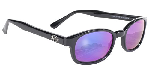 Pacific Coast Original KD - Gafas de Sol, (Marco Negro/Lente de Espejo de Color), 8.7 x 6.2 x 2.4 Inches