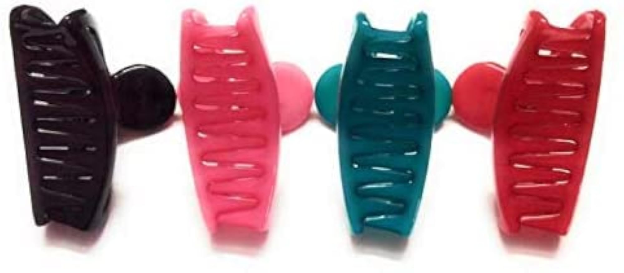 Unbreakable Multicolor Medium Size Hair Clutcher, Pack of 4