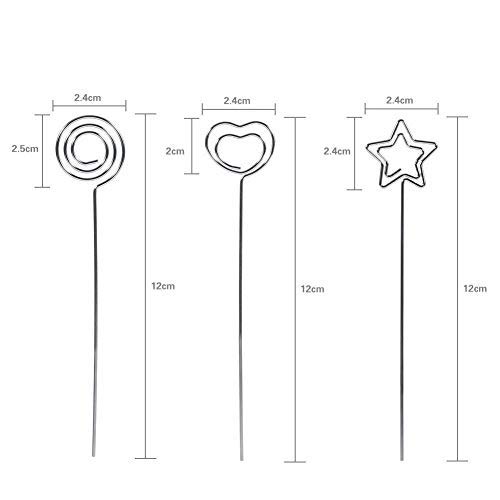 50 Silber Runde Visitenkartenhalter Drähte Fotokarte Bild Memo Papier Hinweis Display Clip Halter