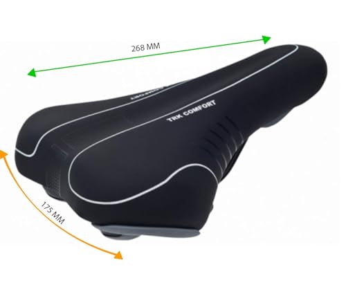 Image of Shrenik Bicycle Saddle Dimension 268 * 175MM for 24T 26T 27T 29T Cycle Seat Comfortable Padded Form for Senior Junior Complete Seat 24-29 Inch Mountain City Bikes