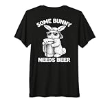 (On Back) Some Bunny Needs Beer Funny Easter Bunny Humor Premium Tri-Blend T-Shirt
